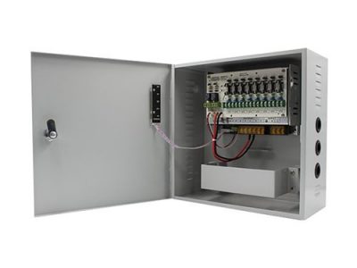 SURSA DE ALIMENTARE CCTV 12V 10A 8 IESIRI CU BACK-UP STR1210-08CBD